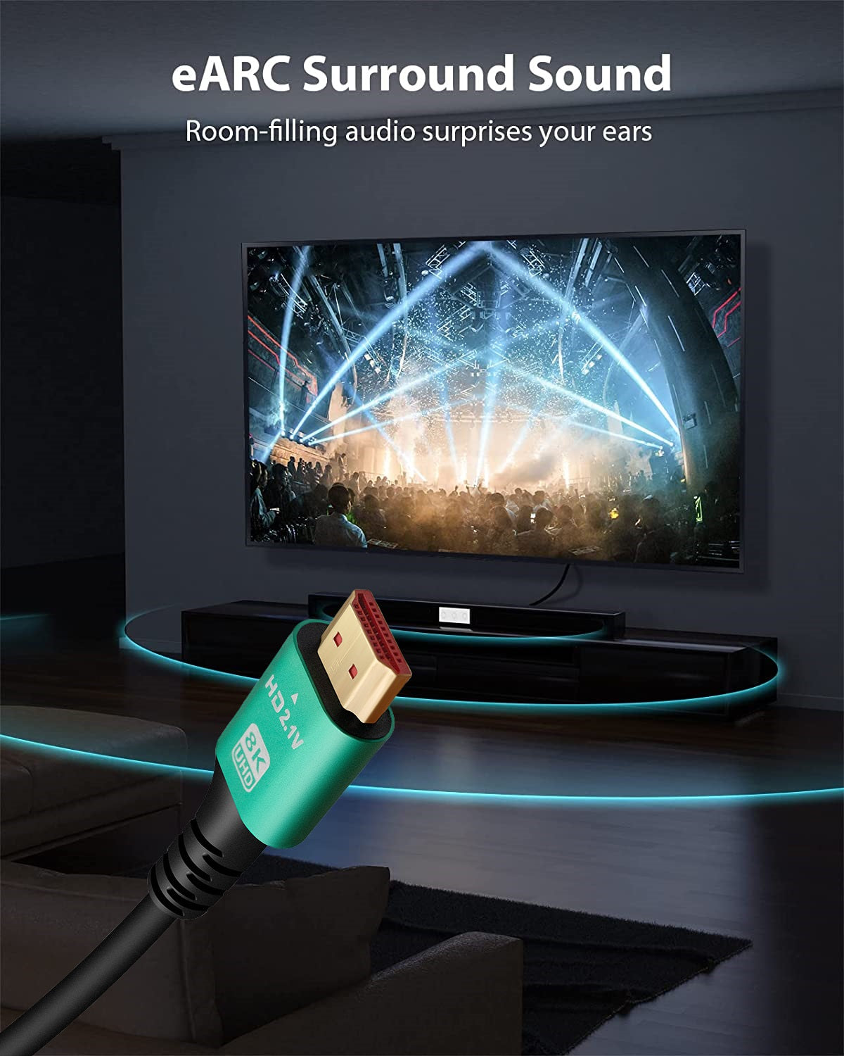 DREIKS HDMI Kabel 8K HDMI 2.1 Vergoldet - 48 Gbps Bandbreite, Länge Bis Drei Meter, 8K60Hz Und 4K120Hz EARC