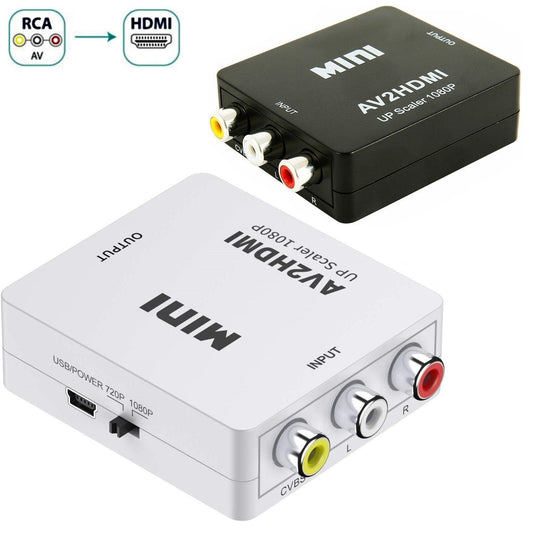 Adaptor DREIKS AV RCA la HDMI - HDMI 1080p 60Hz Plug and Play, portabil și compact