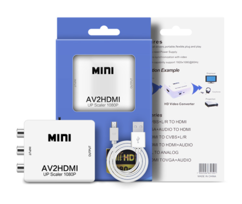 DREIKS AV RCA Zu HDMI Adapter Konverter - 1080p HDMI 60Hz Plug And Play Tragbar Kompakt