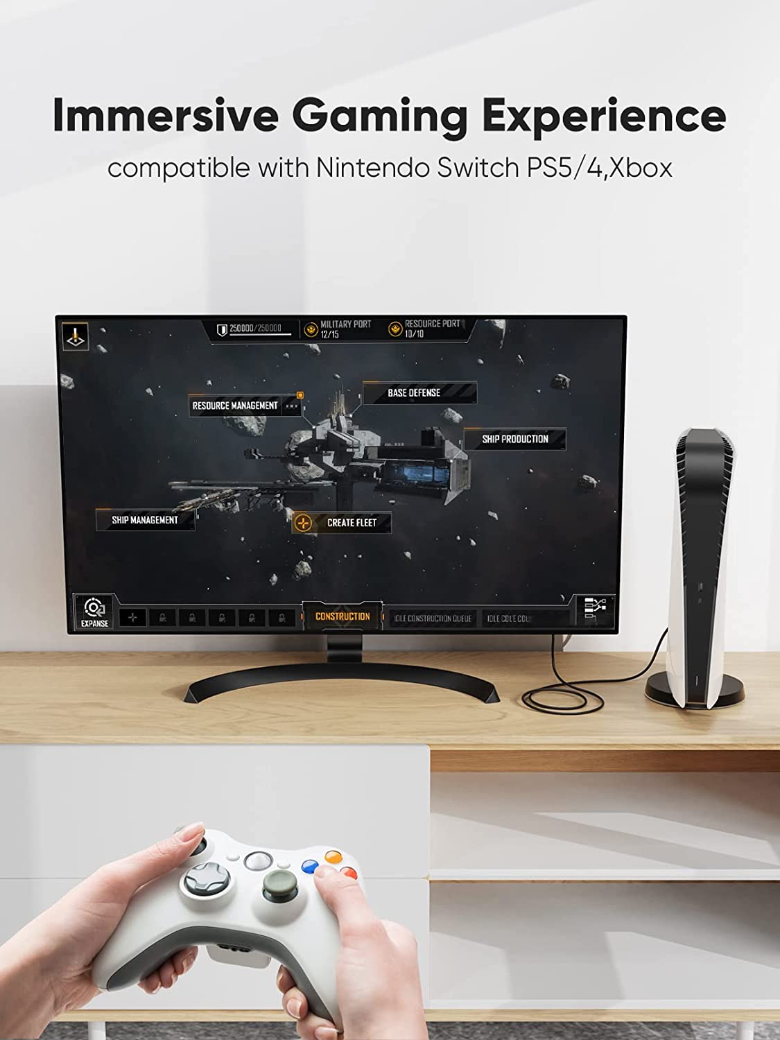 Cablu DVI bidirecțional DREIKS la HDMI, conectori DVI-D 24+1 - lățime de bandă 5 Gbps, contacte placate cu aur de 24K