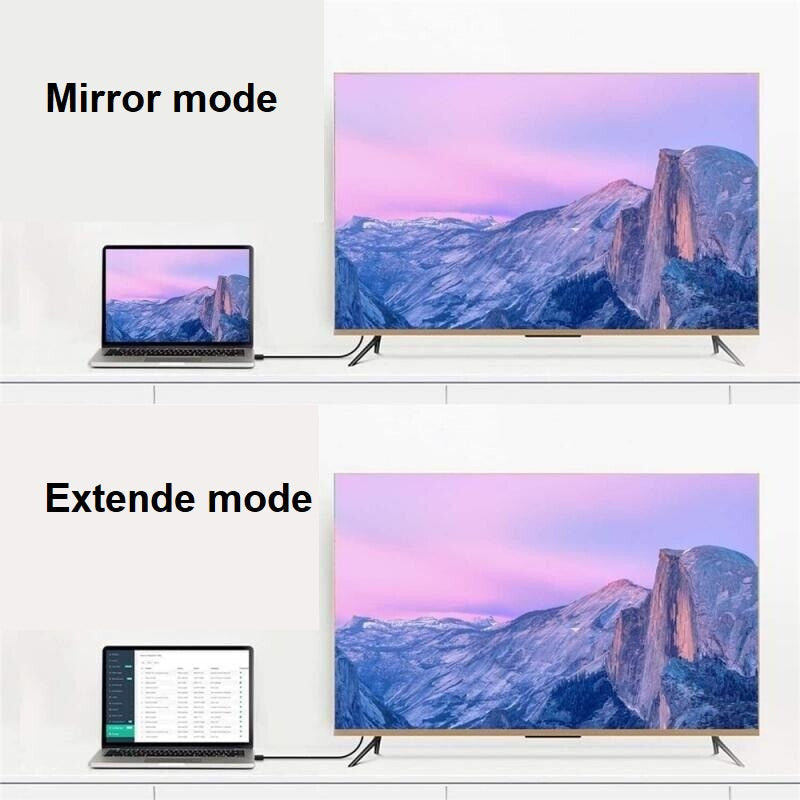 Cablu DREIKS USB-C mascul la HDMI mascul Rezoluție 4K - Lungime 1,8 m, USB-C 3.1, Contacte aurii