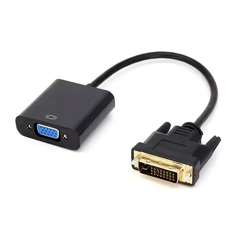 Adaptor DREIKS DVI la VGA - DVI-D 24+1, Full HD 1080p, compatibil VGA