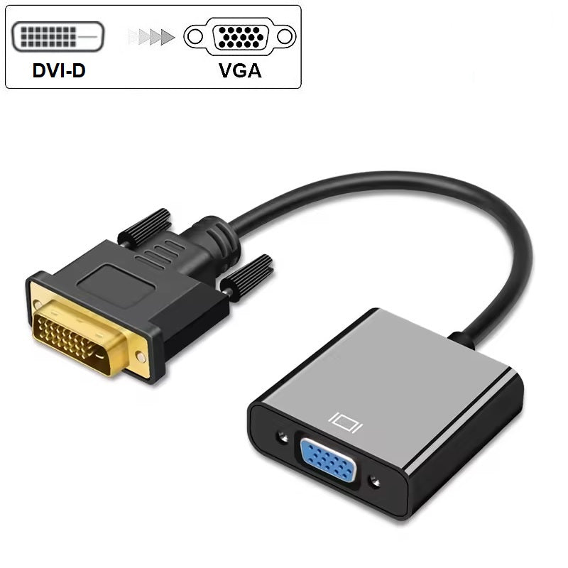 Adaptor DREIKS DVI la VGA - DVI-D 24+1, Full HD 1080p, compatibil VGA