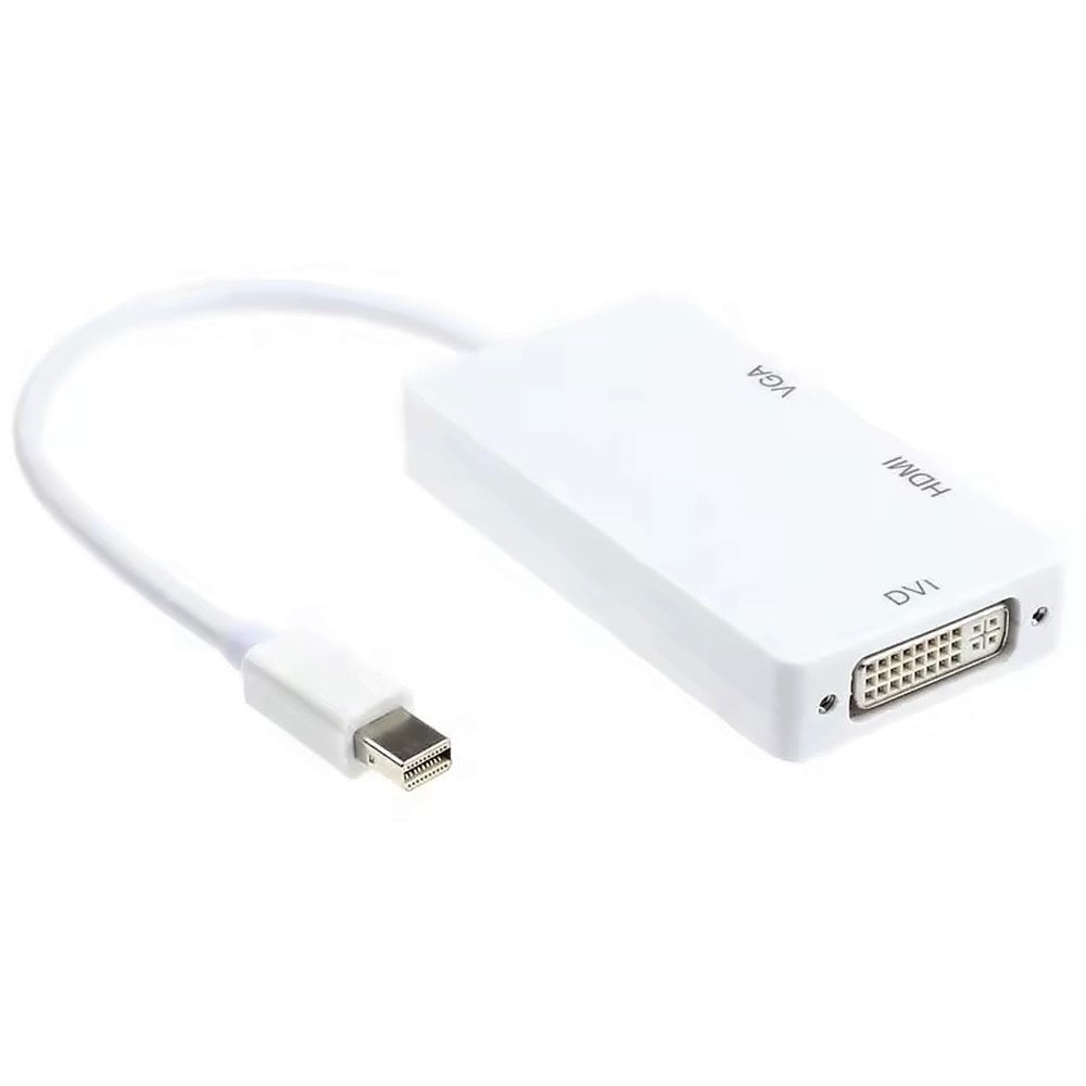 Convertor Mini DP DREIKS 3 în 1 - HDMI DVI VGA 1080p Compact