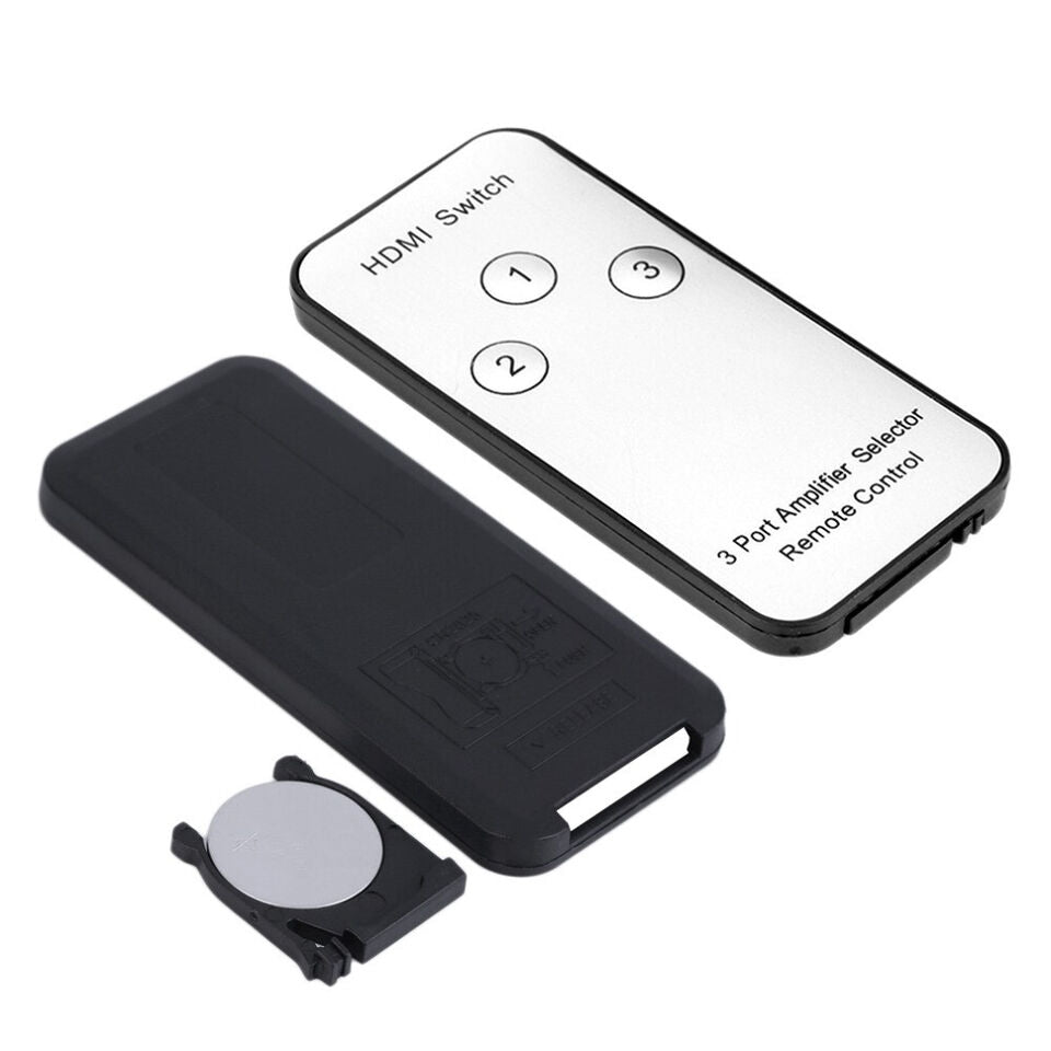 Comutator HDMI DREIKS 3X1 cu telecomandă - 3 intrări 1 ieșire 4Kx2K@30Hz Nu necesită alimentare