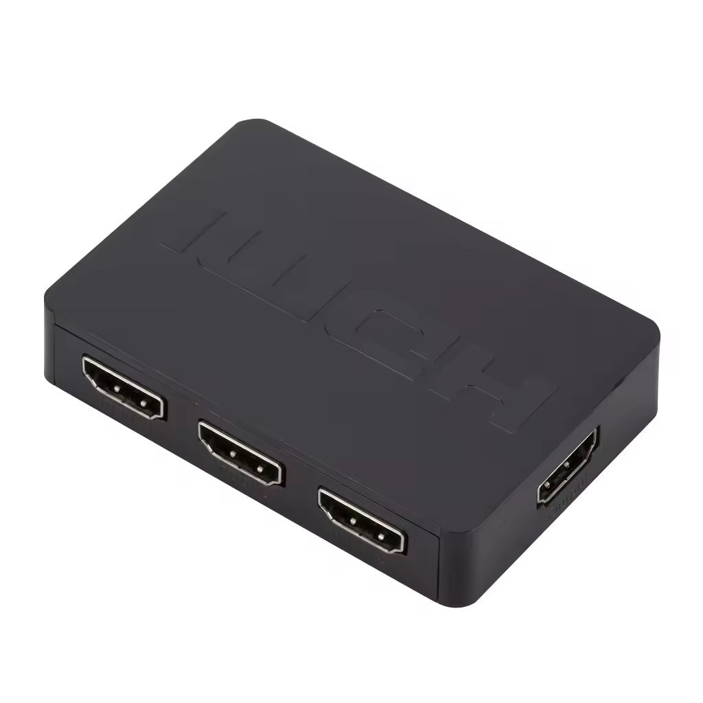 Comutator HDMI DREIKS 3X1 cu telecomandă - 3 intrări 1 ieșire 4Kx2K@30Hz Nu necesită alimentare