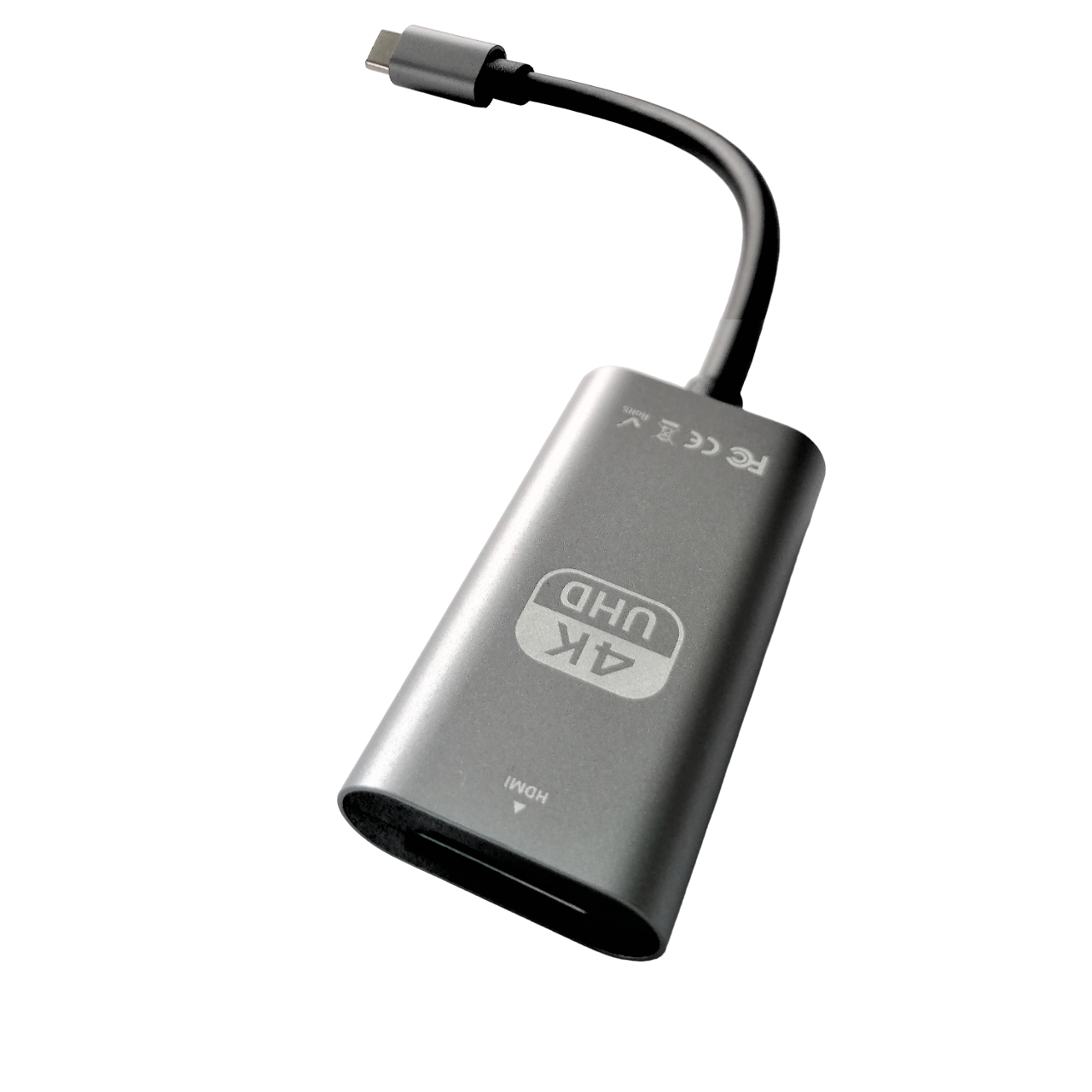 Adaptor DREIKS USB-C la HDMI DP Mod Alternativ - 4K UHD, Alimentare USB-C, 15 cm