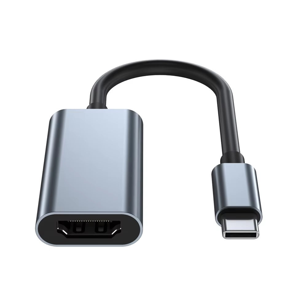 Adaptor DREIKS USB-C la HDMI DP Mod Alternativ - 4K UHD, Alimentare USB-C, 15 cm