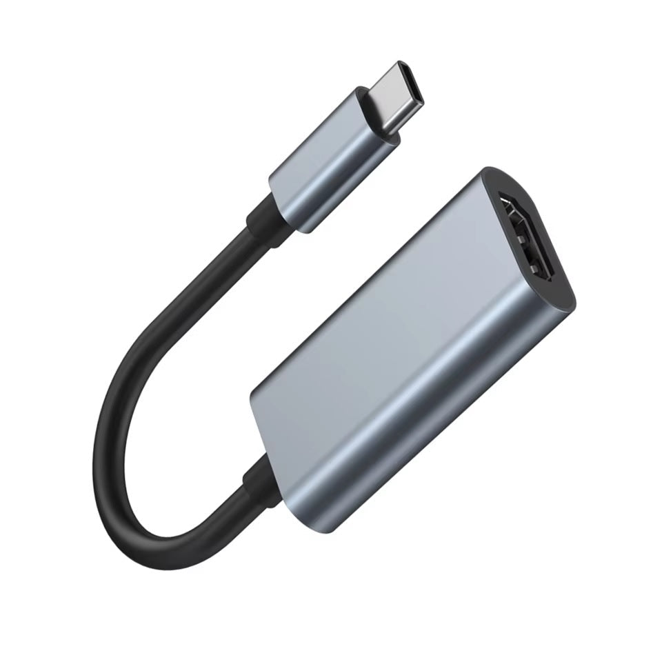 Adaptor DREIKS USB-C la HDMI DP Mod Alternativ - 4K UHD, Alimentare USB-C, 15 cm