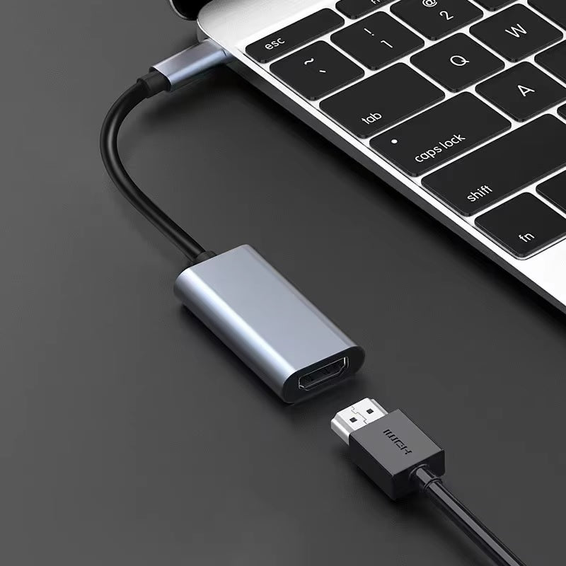 Adaptor DREIKS USB-C la HDMI DP Mod Alternativ - 4K UHD, Alimentare USB-C, 15 cm