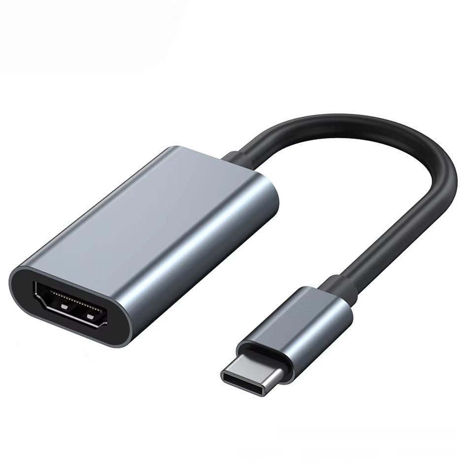 Adaptor DREIKS USB-C la HDMI DP Mod Alternativ - 4K UHD, Alimentare USB-C, 15 cm