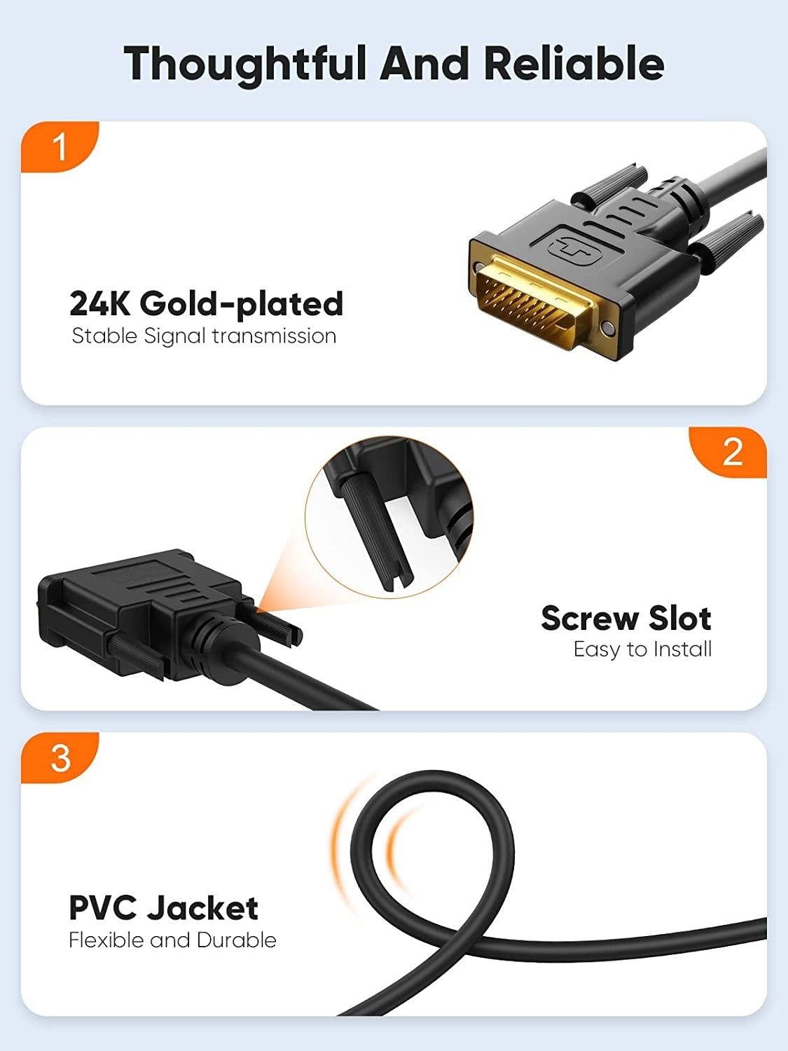 DREIKS Bidirektionales DVI Zu HDMI Adapter - 1080P 24K Kontakte