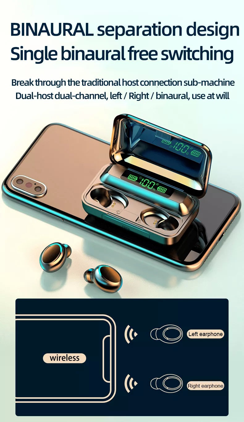 Căști intraauriculare DREIKS cu control tactil, Bluetooth 5.1 - capacitate de 40 mAh, putere de ieșire de 20 mW, dimensiuni mici