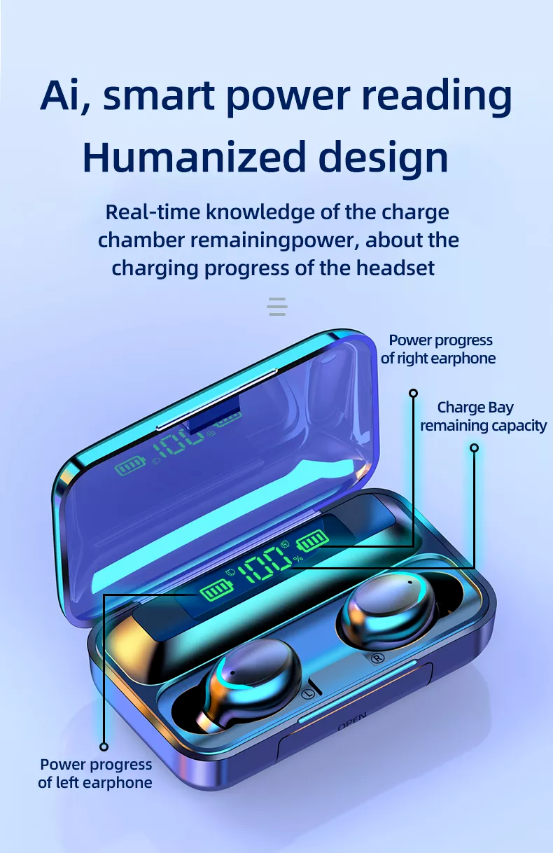 Căști intraauriculare DREIKS cu control tactil, Bluetooth 5.1 - capacitate de 40 mAh, putere de ieșire de 20 mW, dimensiuni mici