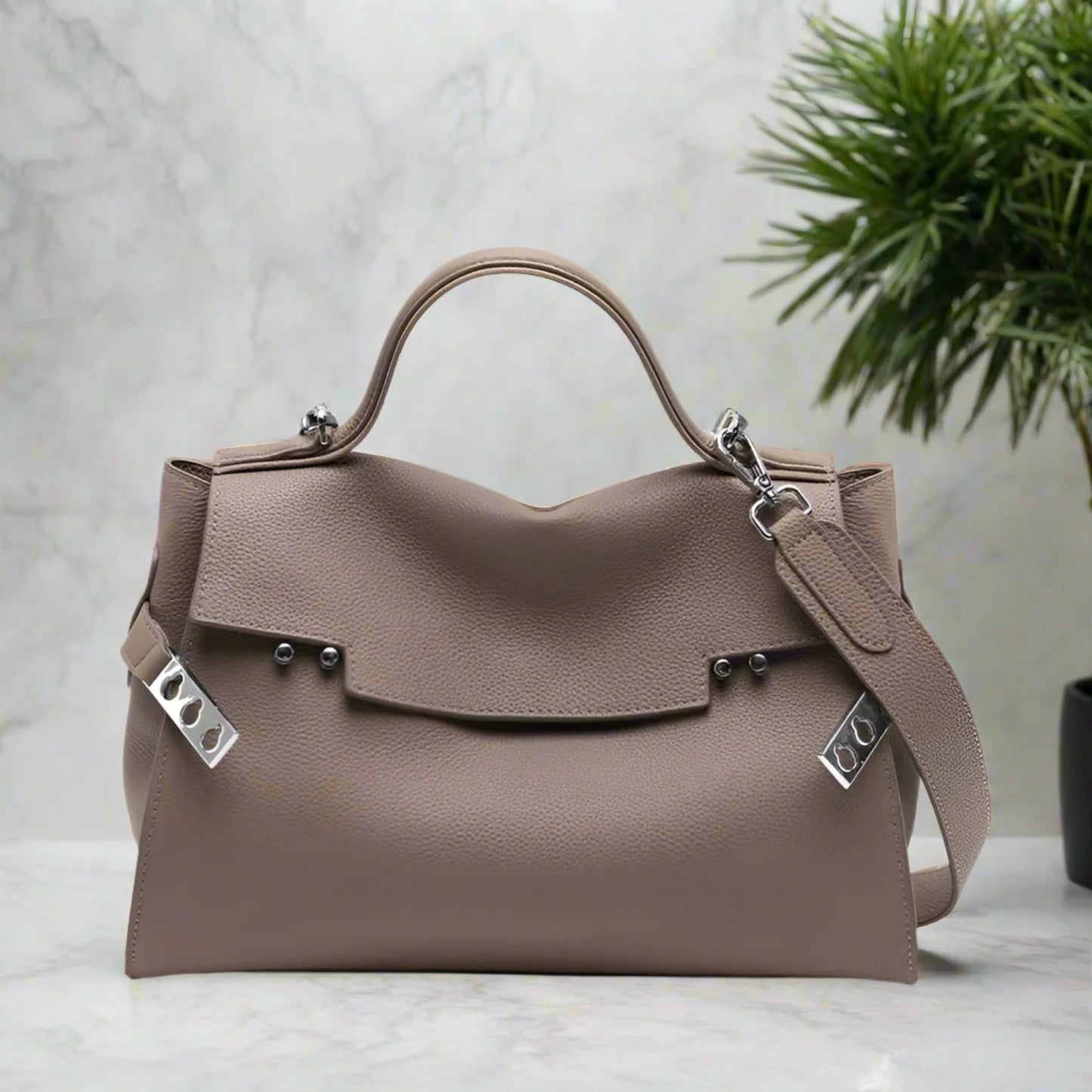 ARI luxury soft cowhide leather shoulder bag classic fashion