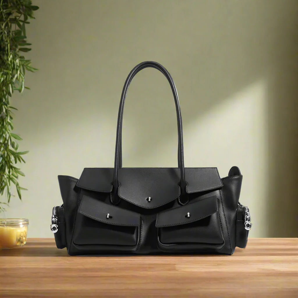 ARI women large capacity shoulder handbag – multi-pocket underarm bag for daily use