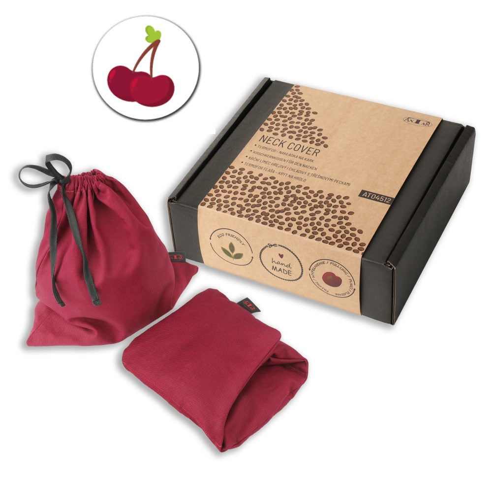 Kirschkernkissen Premium Nackenauflage mit Kirschkernen kalt / warm Kompress