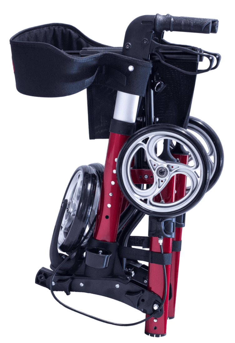 Rollator de călătorie ușor Antar AT51006 - Rollator pliabil din aluminiu pentru seniori | Ideal pentru călătorii 