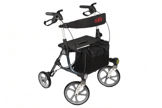Rollator ușor Antar, pliabil, roți de 25 cm, șezut și spătar