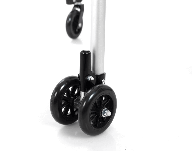 Cadru de mers pliabil cu 4 roți – 85–102,5 cm, 110 kg