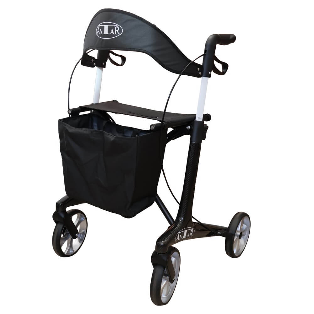 Rollator super ușor din carbon – doar 5,9 kg, capacitate de încărcare de până la 150 kg