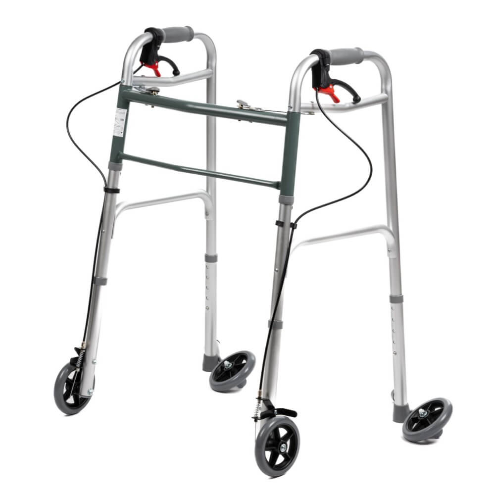 Cadru de mers cu frână de mână, 84–94 cm, 125 kg, pliabil