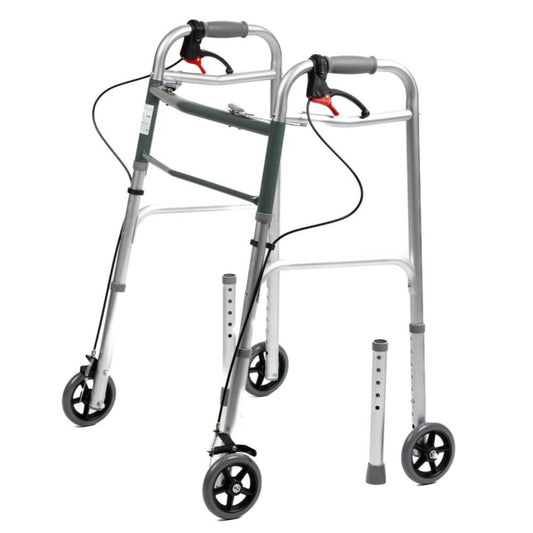 Cadru de mers cu frână de mână, 84–94 cm, 125 kg, pliabil