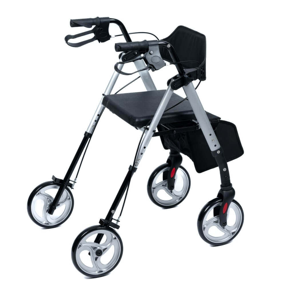 Rollator super ușor din aluminiu – extra lat, doar 8,9 kg, până la 136 kg