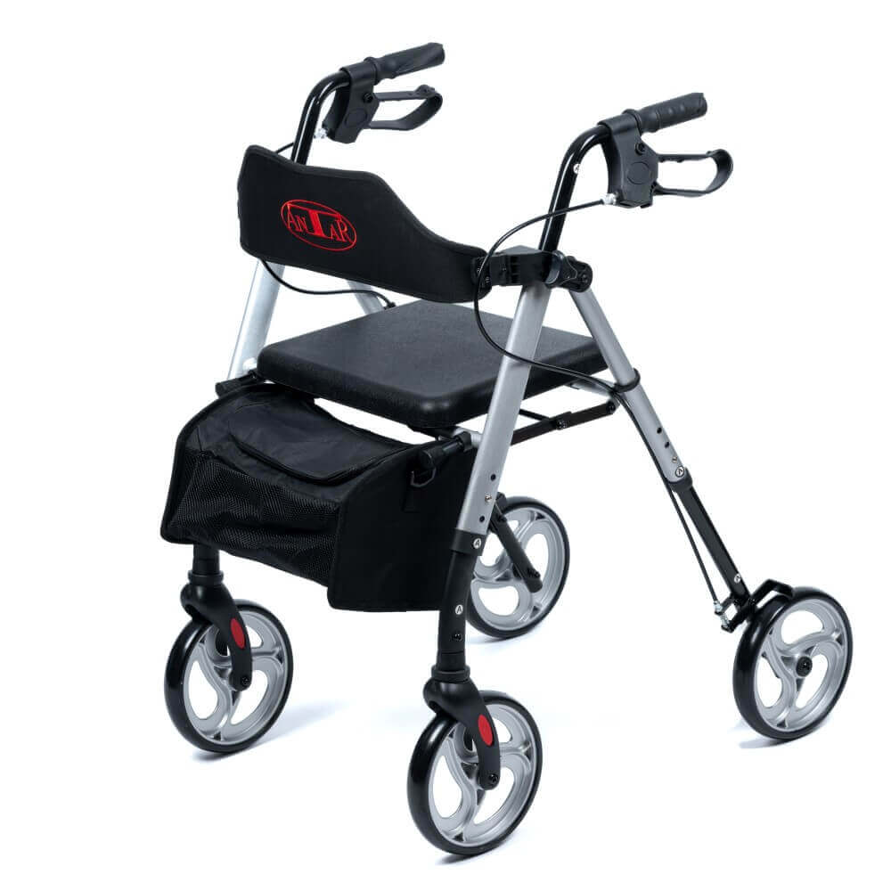 Rollator super ușor din aluminiu – extra lat, doar 8,9 kg, până la 136 kg