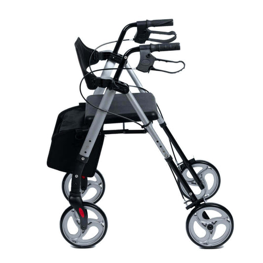 Rollator super ușor din aluminiu – extra lat, doar 8,9 kg, până la 136 kg