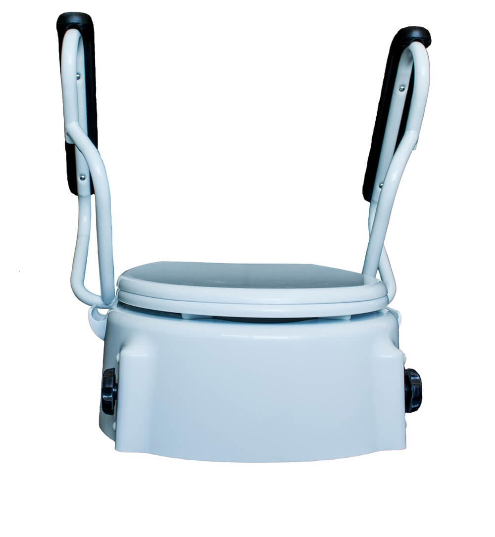 Înălțime reglabilă pentru scaunul de toaletă cu cotiere și capac – AT51204