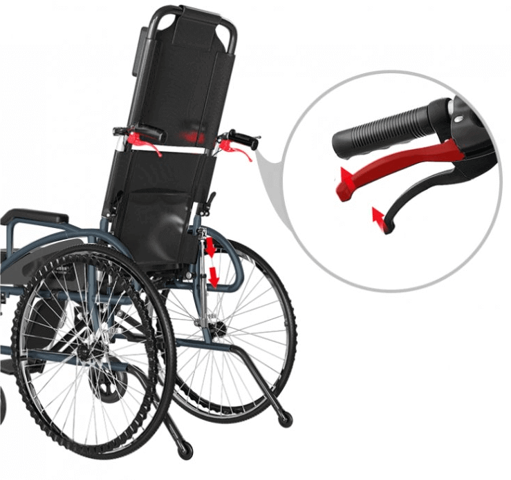 Suport special pentru cap și spate pentru scaun cu rotile – AT52315