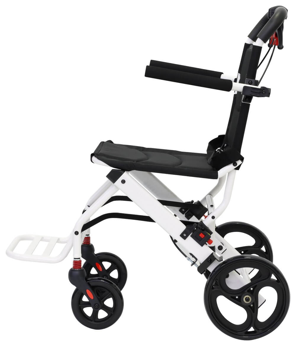 Scaun cu rotile pliabil super ușor, fabricat din aluminiu, 7,5 kg