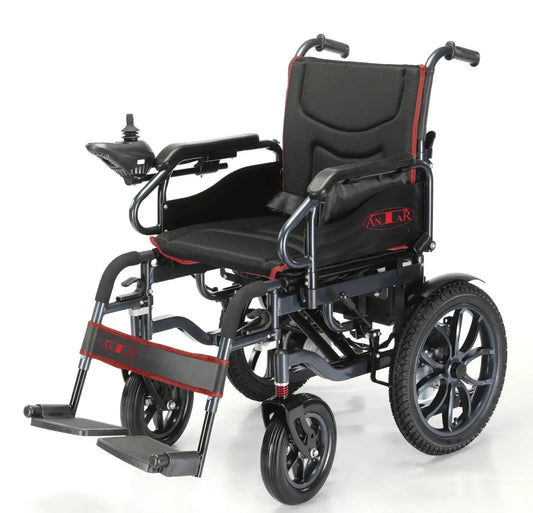 Scaun cu rotile electric Antar din oțel carbon negru – AT52332