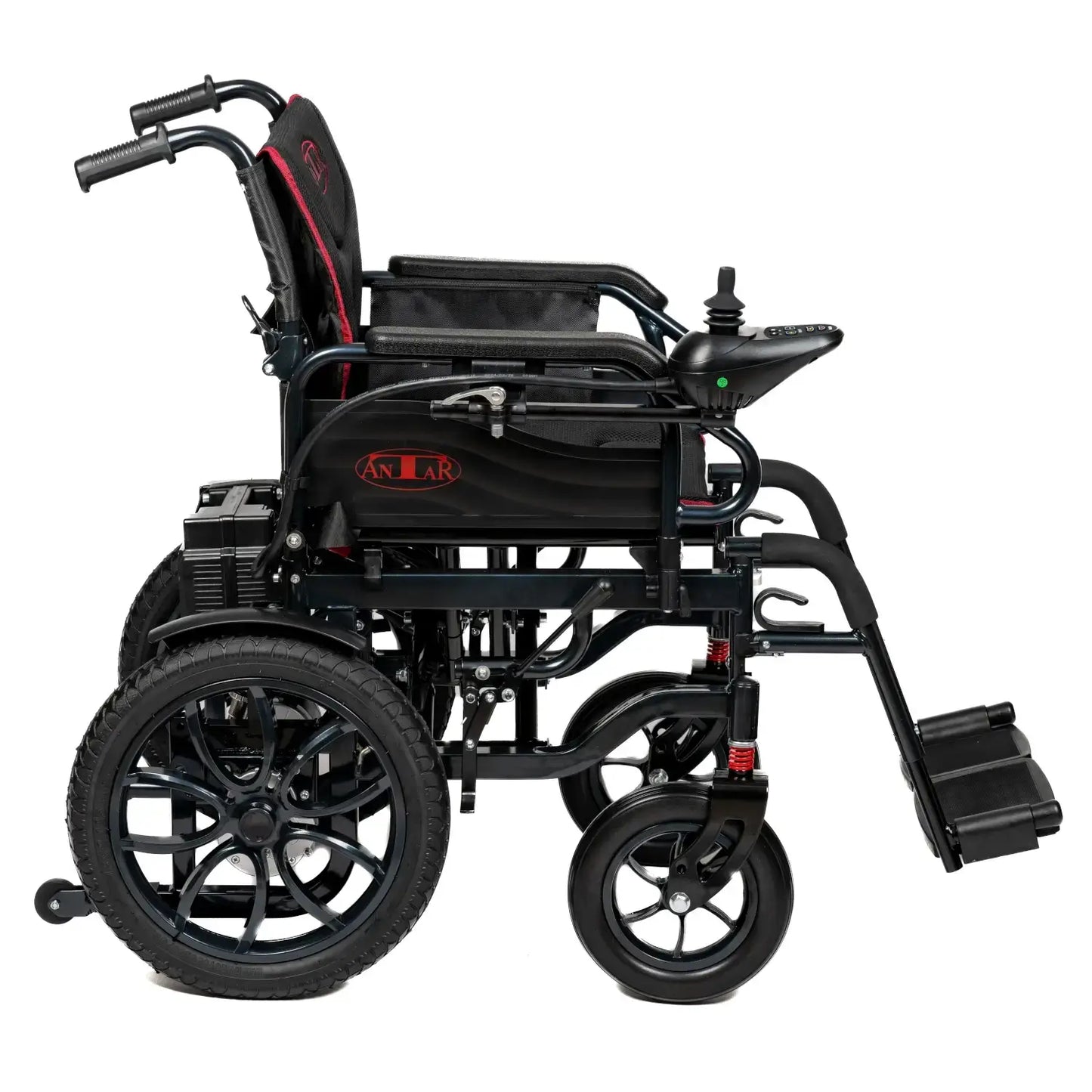 Scaun cu rotile electric Antar din oțel carbon negru – AT52332