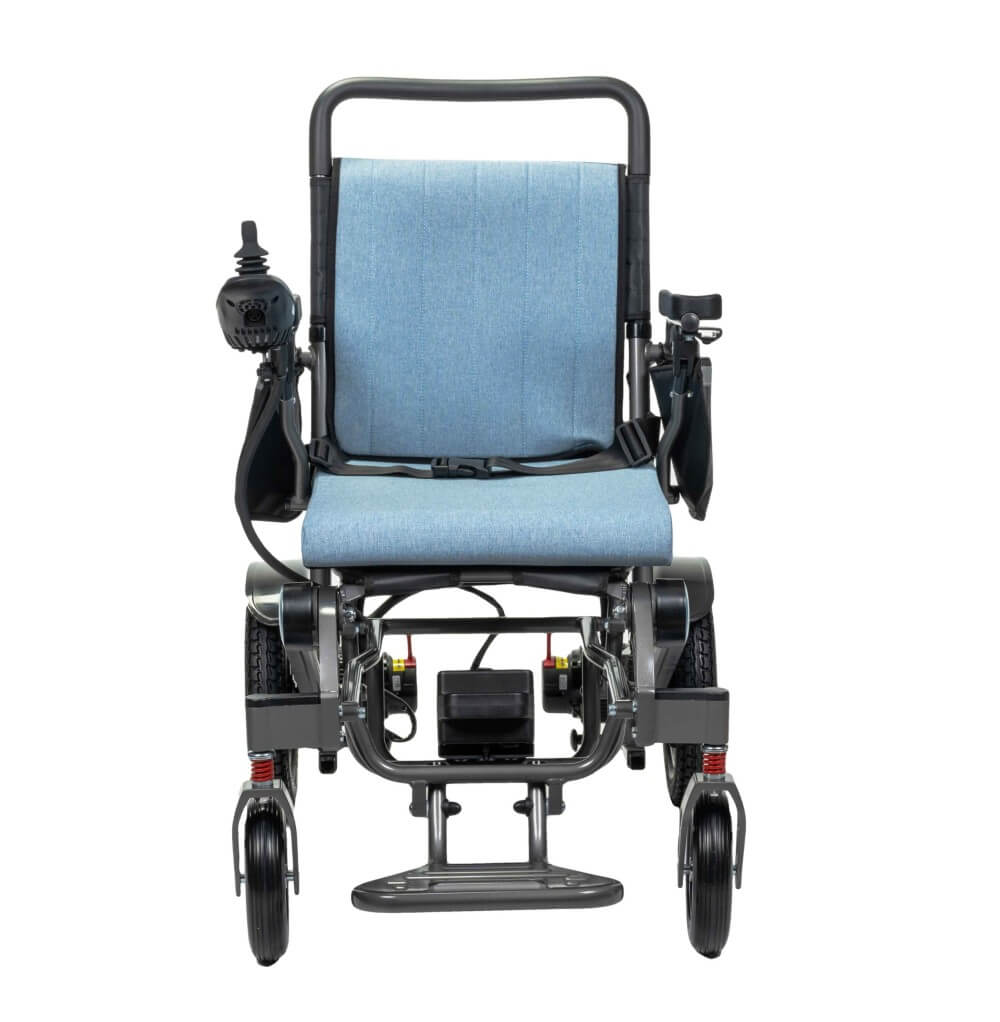 Scaun cu rotile electric – pliabil, ușor și cu telecomandă