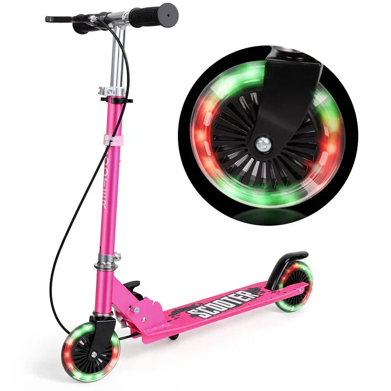 Faltbarer Kinderroller Mit Pedalen Und Handbremse Höheneinstellbar