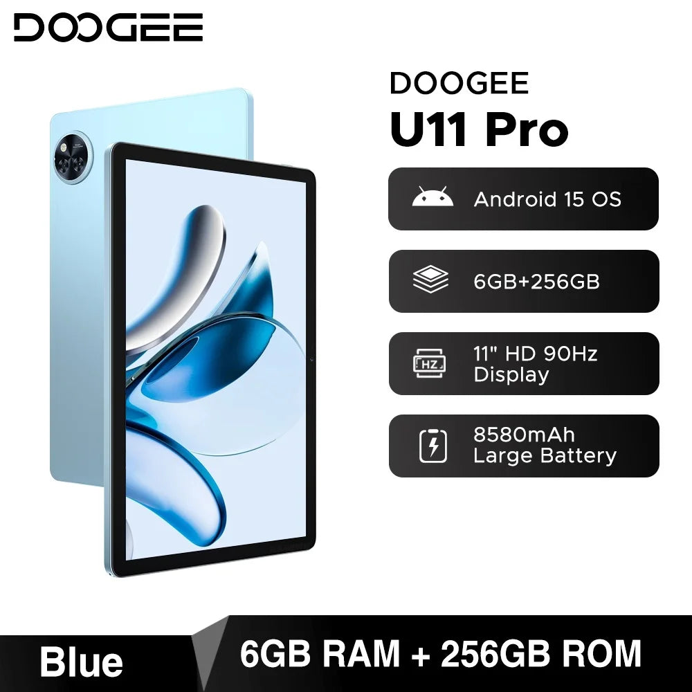 DOOGEE U11 Pro Android 15 - 8580mAh Akku, 256GB Speicher, 11Zoll