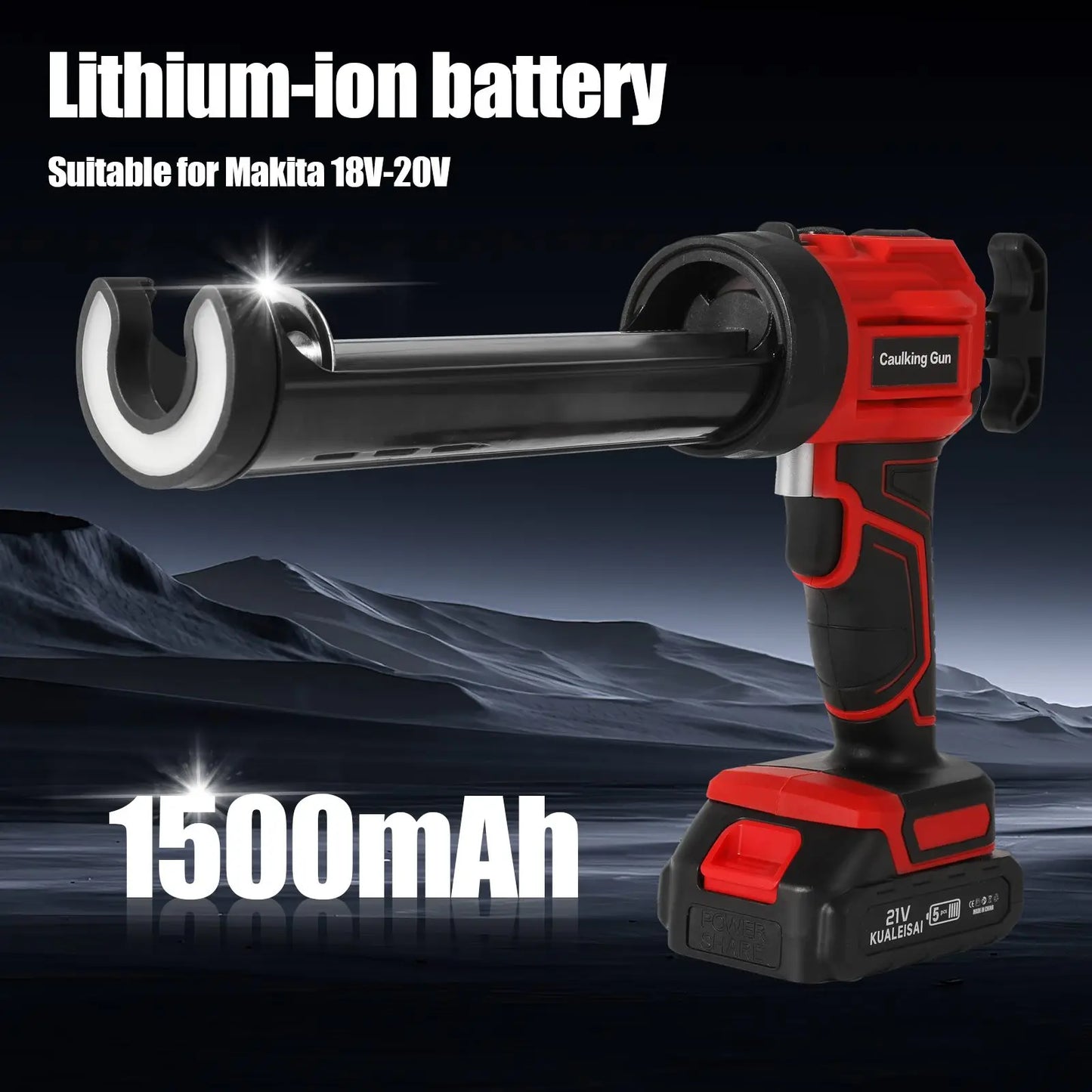 Elektrische Klebepistole - Glas Kleber Kartuschenpistole 4 Geschwindigkeiten Kabellos für Makita 18V Akku