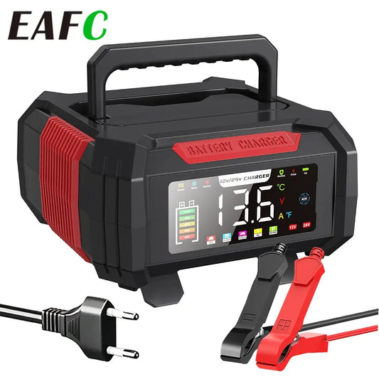 EAFC 15A/8A Autobatterieladegerät 12V/24V All-in-One Intelligentes Batterieladegerät Reparaturwerkstatt für Blei-Säure-LiFePO4-Batterien by Golden Bridge Store