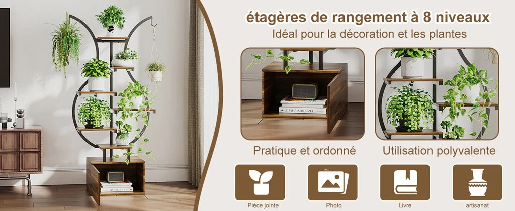 Other Pflanzenhalter Wachstumslichter 6-stufig Aufhängehaken SForm Regal