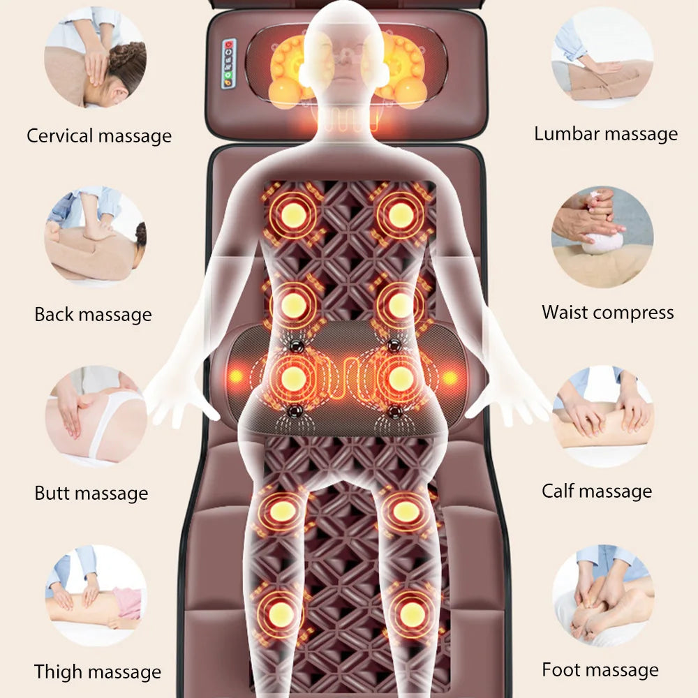 OWJHE Ganzkörper Massage Matratze - Größe Universal, Leistung 40 W