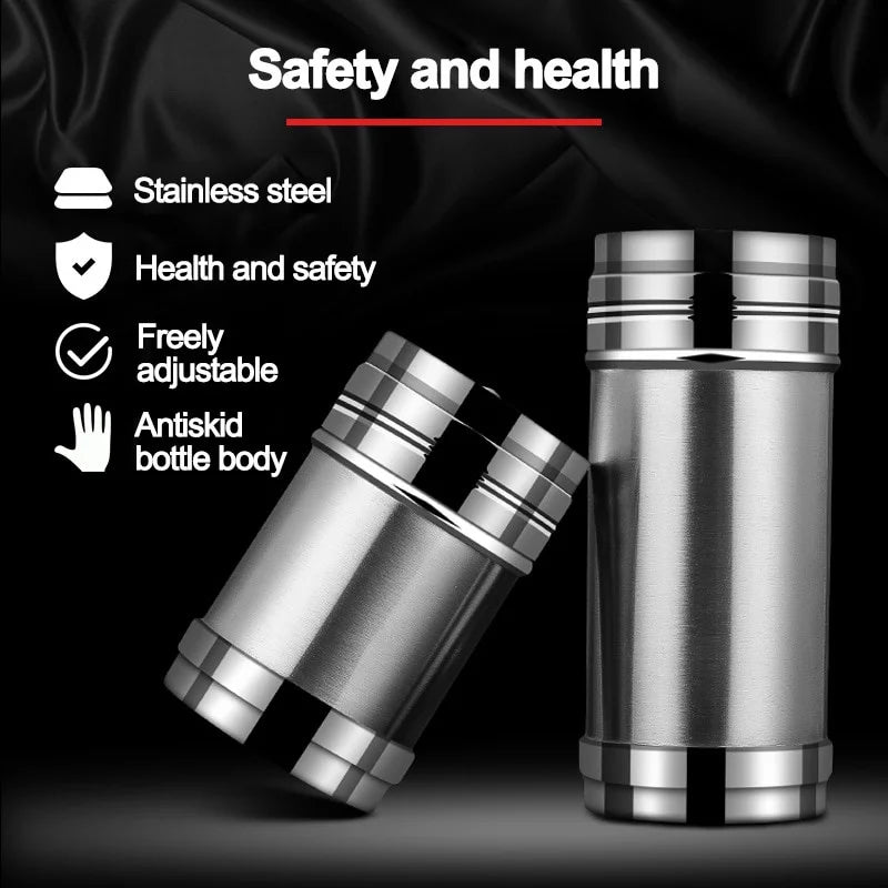 JJYY Salt Sugar Bottle Rotating Cover Multi-purpose Stainless Steel Kitchen Gadgets Spice Pepper Shaker Spice Jar Seasoning Can