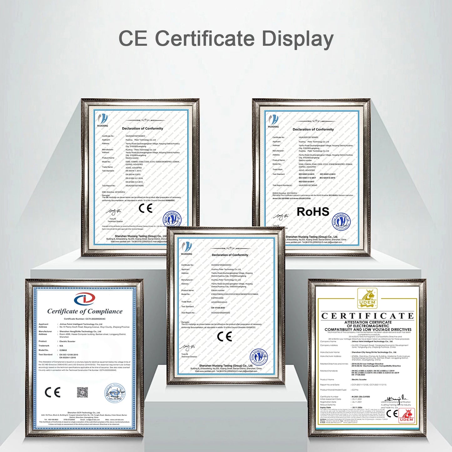 Trotinetă electrică AOVOPRO Upgrade Smart App - Capacitate 7.8/10.5Ah, Putere 350W/500W, Autonomie 25-45 KM