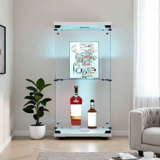 Anajqaqia Vitrine Freistehend Beleuchtung 40,3x36,5x86,2 cm