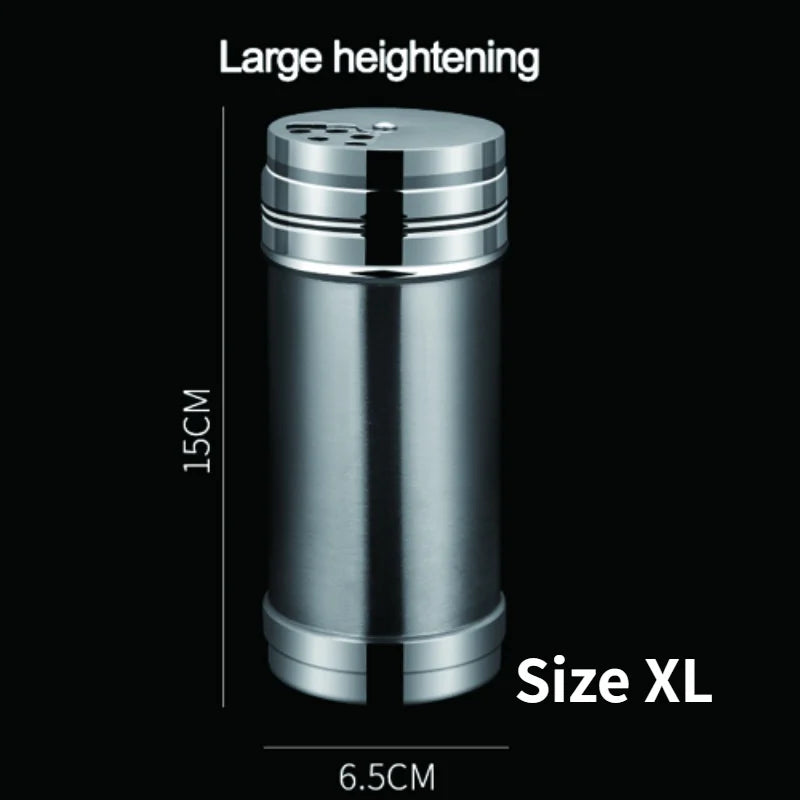 JJYY Salt Sugar Bottle Rotating Cover Multi-purpose Stainless Steel Kitchen Gadgets Spice Pepper Shaker Spice Jar Seasoning Can