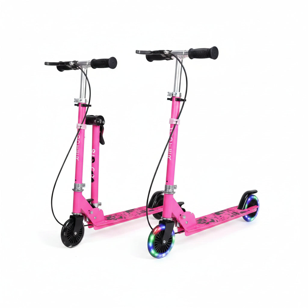 Faltbarer Kinderroller Mit Pedalen Und Handbremse Höheneinstellbar