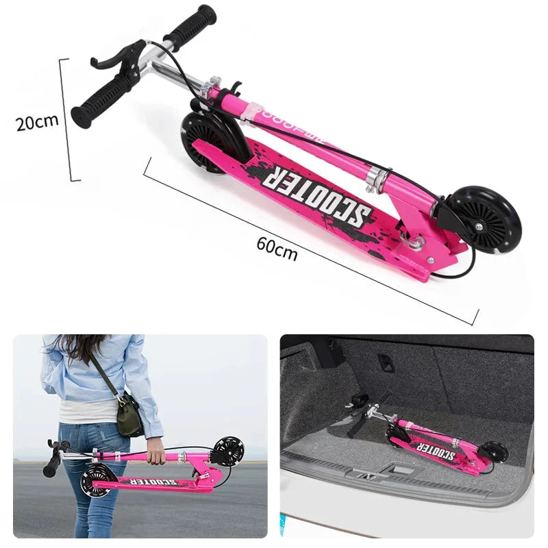 Faltbarer Kinderroller Mit Pedalen Und Handbremse Höheneinstellbar