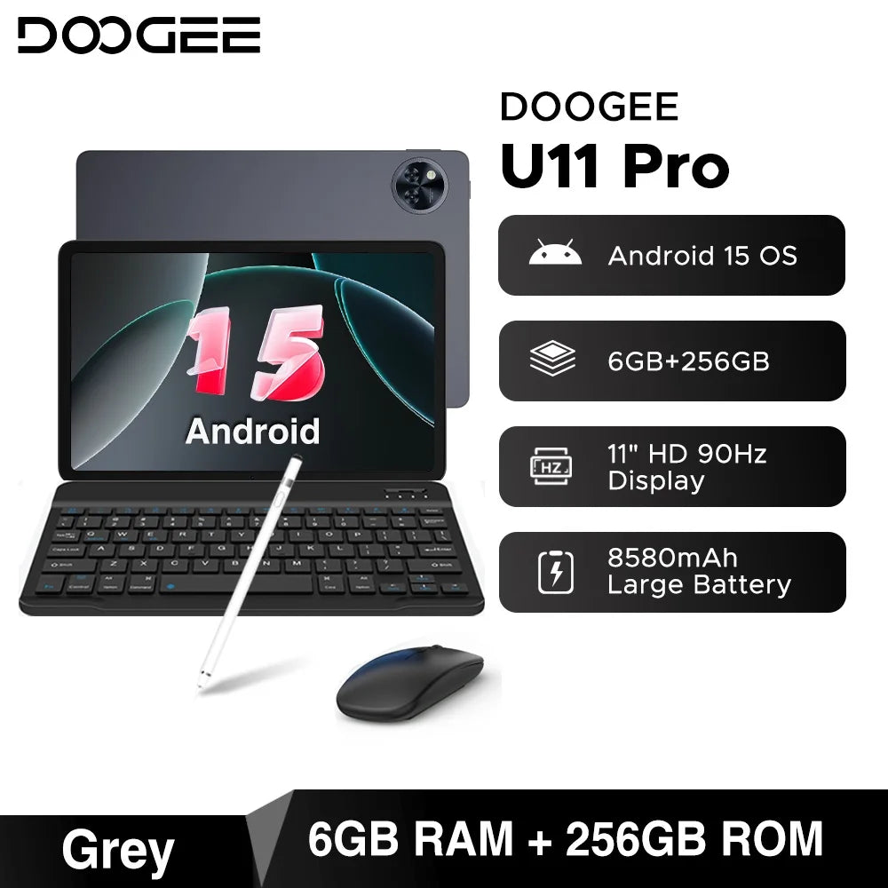 DOOGEE U11 Pro Android 15 - 8580mAh Akku, 256GB Speicher, 11Zoll