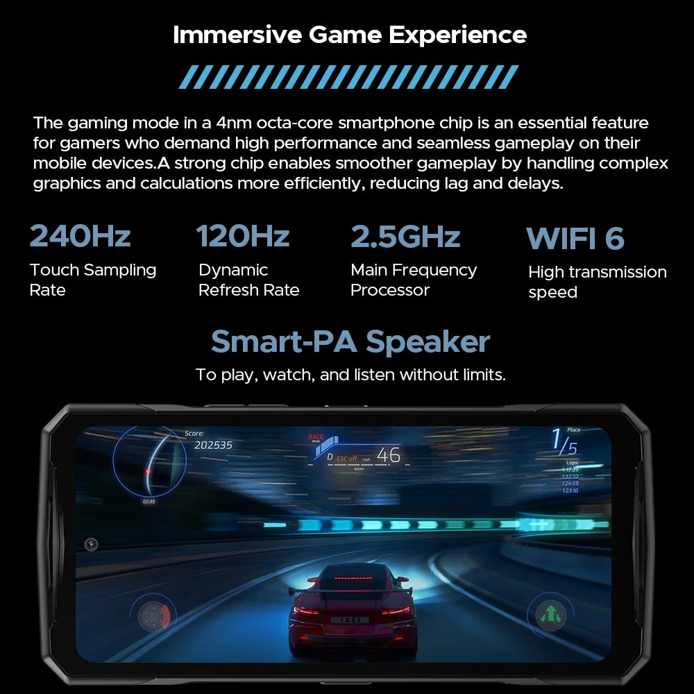 DOOGEE V40 Pro Robustes Gaming Smartphone - 8600 mAh 33W 6,78 Zoll